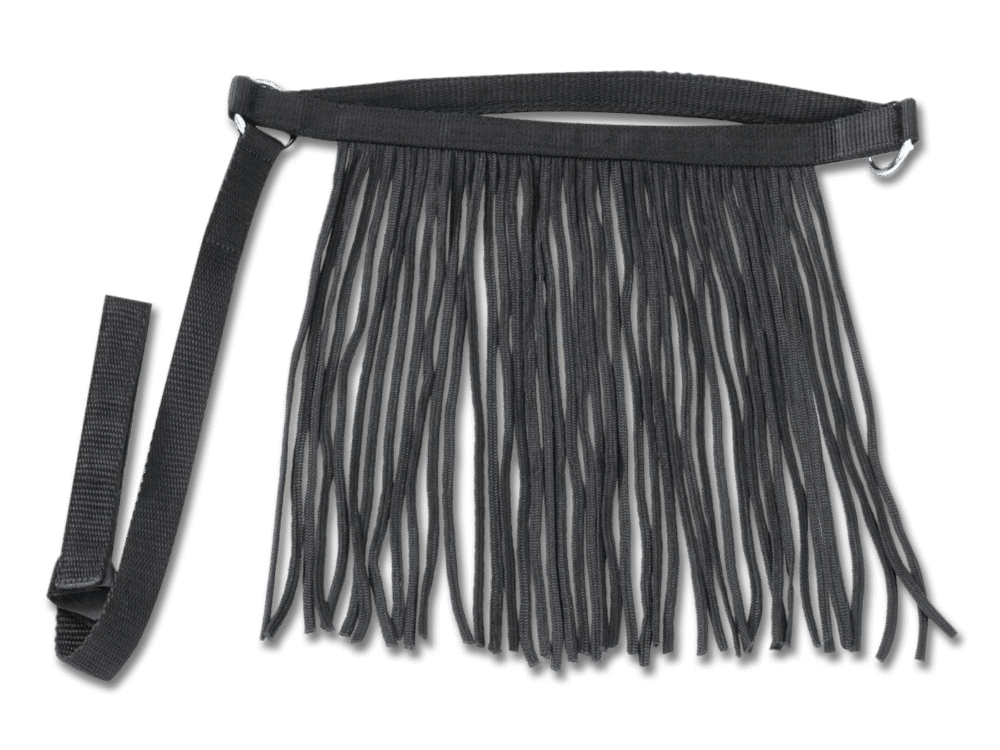 Waldhausen vliegenmasker met hoofdriemen, zwart, Pony.