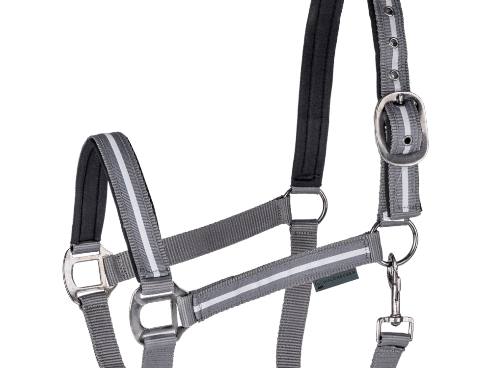 Waldhausen Halster Reflex Stripe, grijs, Pony