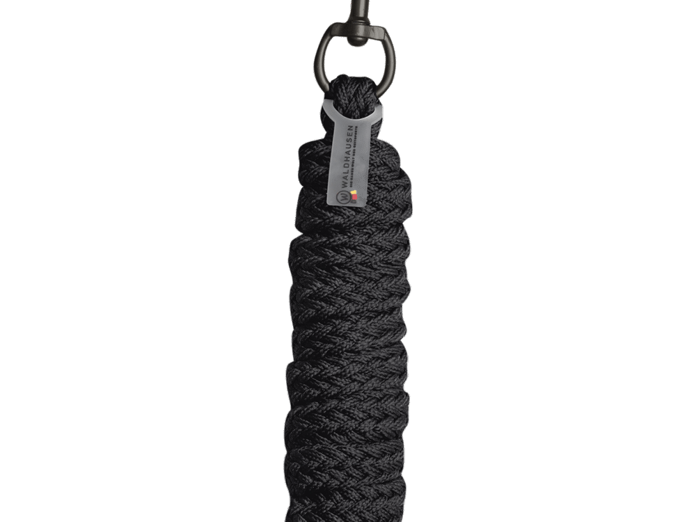 Waldhausen Lead Rope Gloomy, karabijnhaak, zwart
