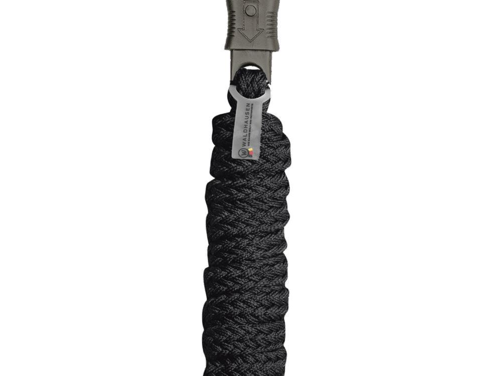 Waldhausen Lead Rope Gloomy, paniekhaken, zwart