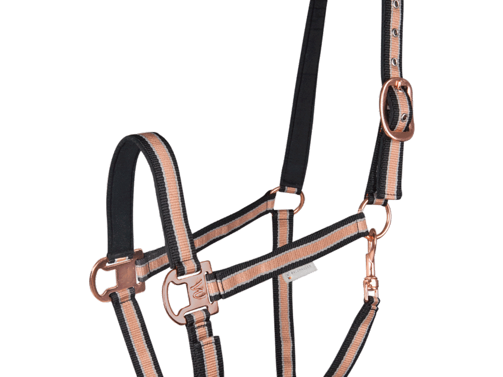 Waldhausen Halster Shine zwart/rosé,