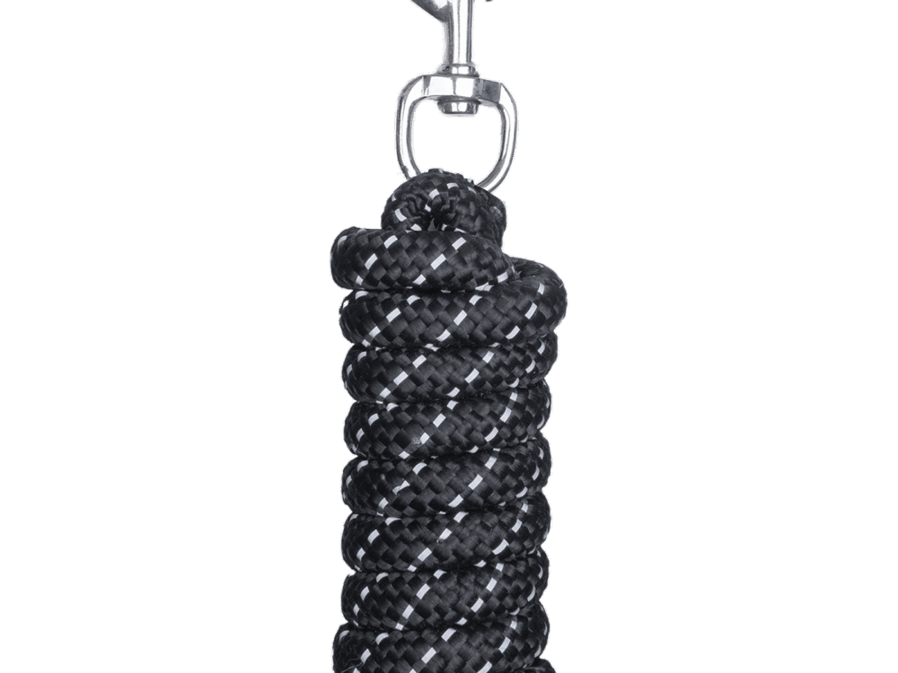 Waldhausen lead rope Reflex karabijnhaak, zwart