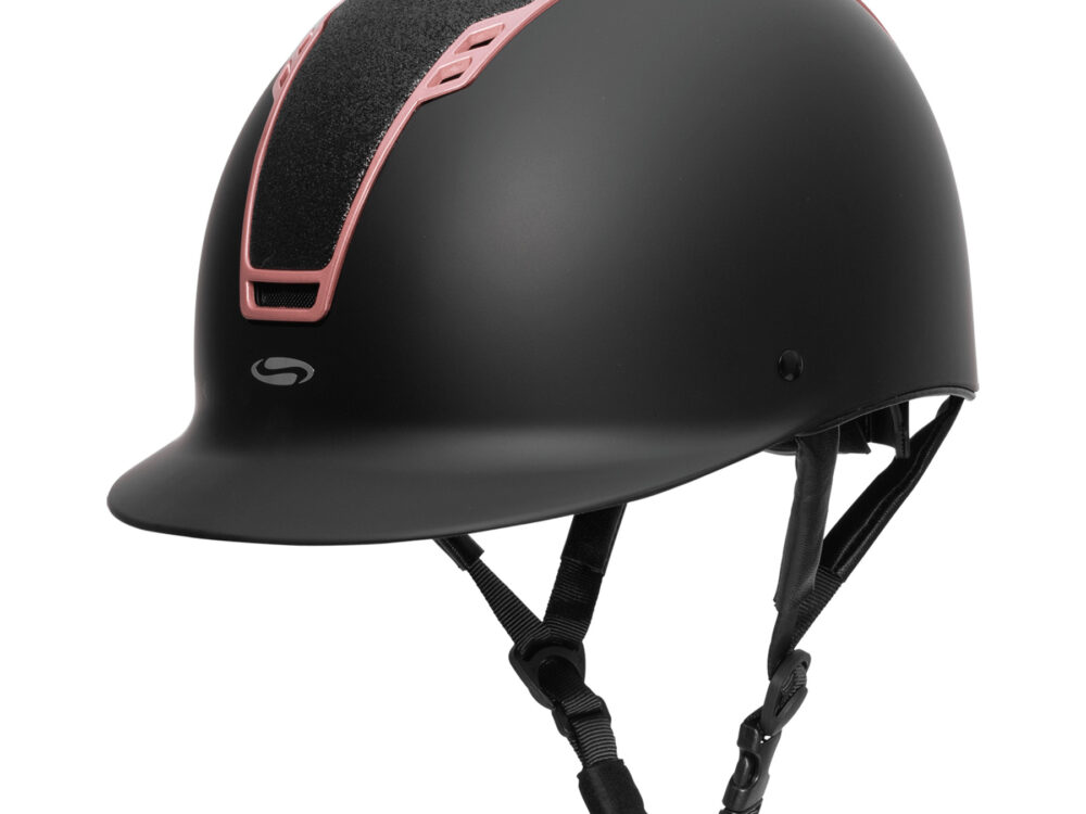 SWING Veiligheidshelm  H22, black matt/black shine/roségold, 51 - 55 cm