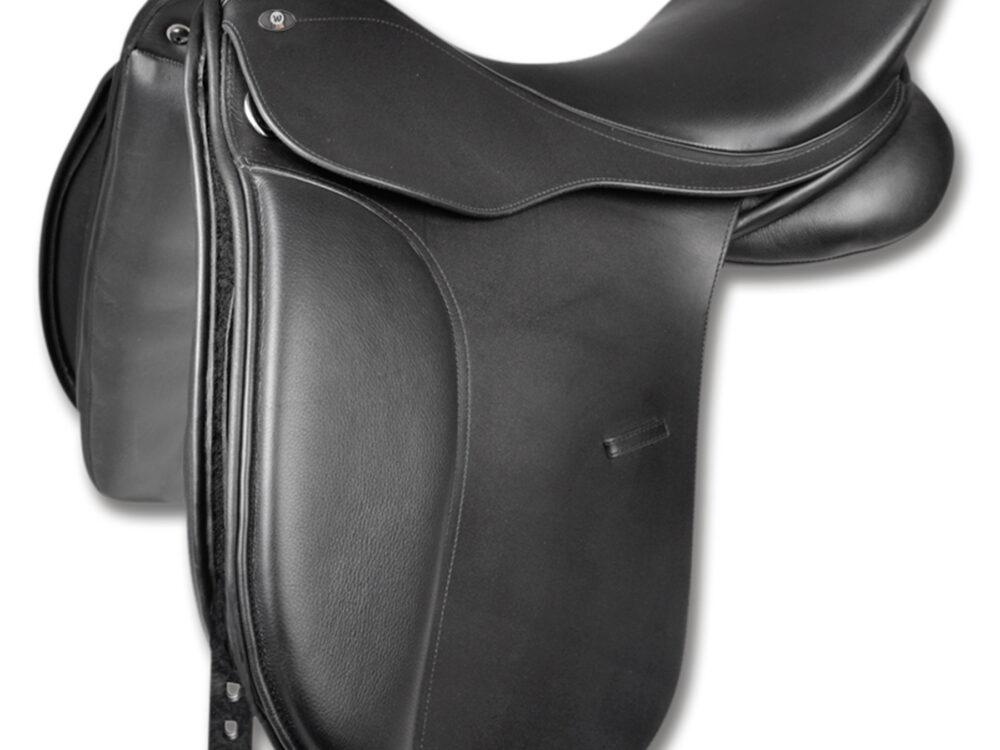 Waldhausen Dressage saddle, leather, black, 42cm/16,5"