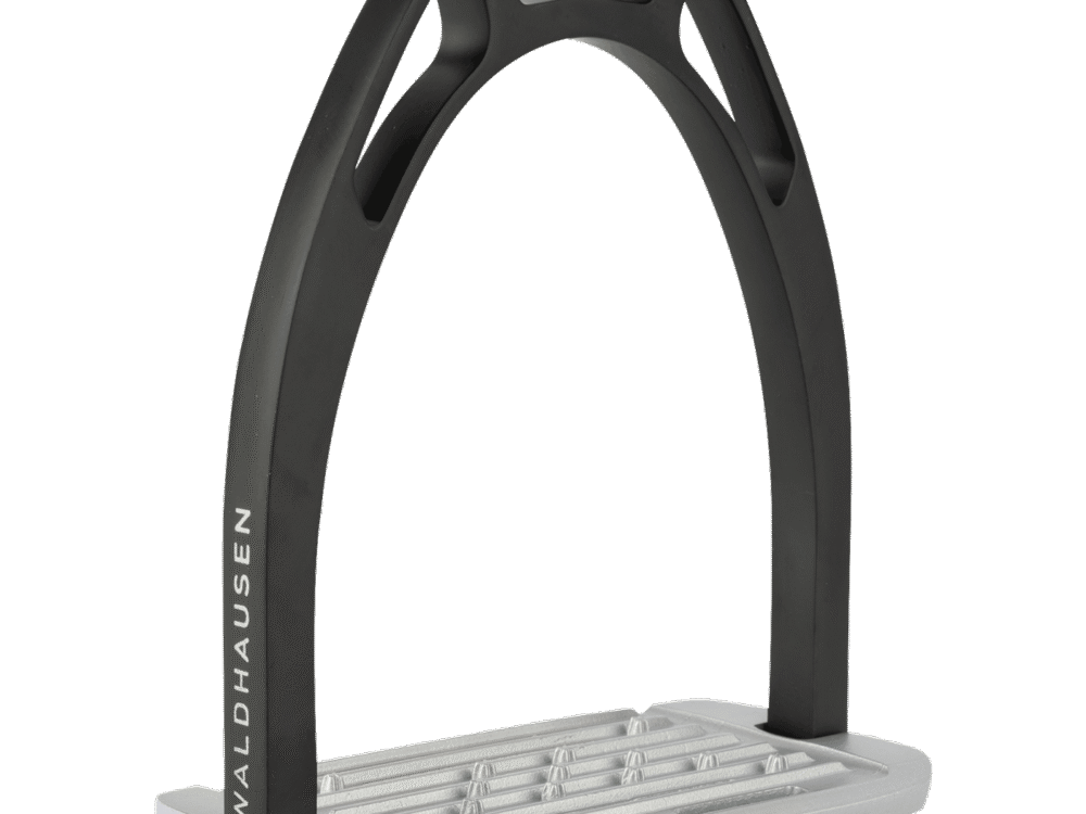 Waldhausen aluminium stijgbeugel, zwart/zilver, 12 cm