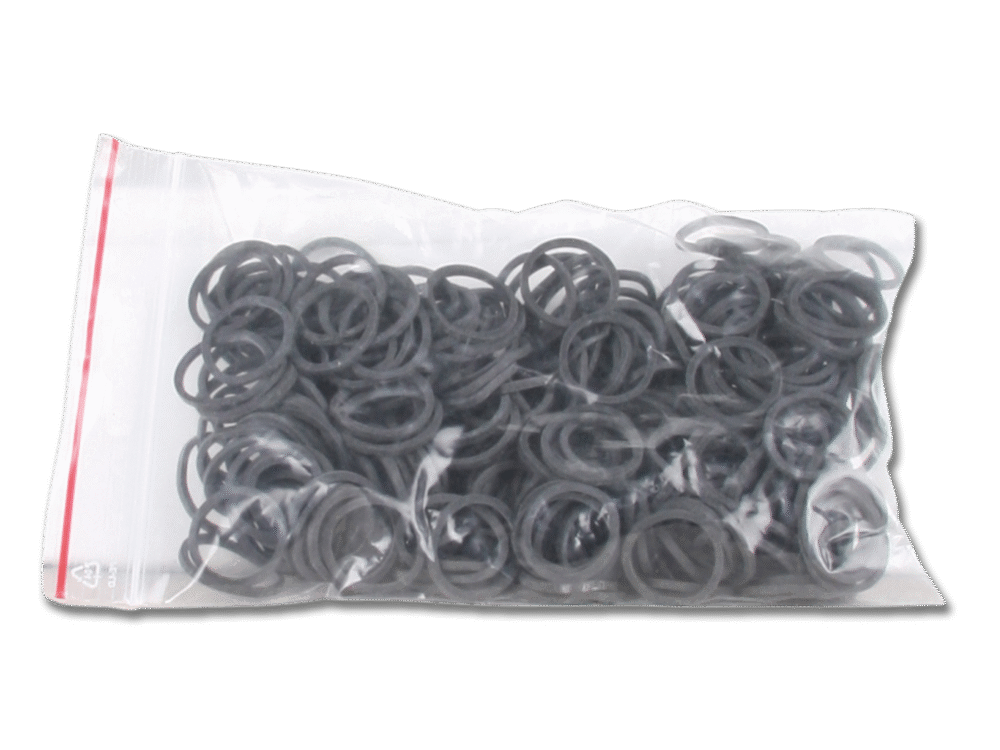Waldhausen Rubber Braiding Bands, black, 50 g