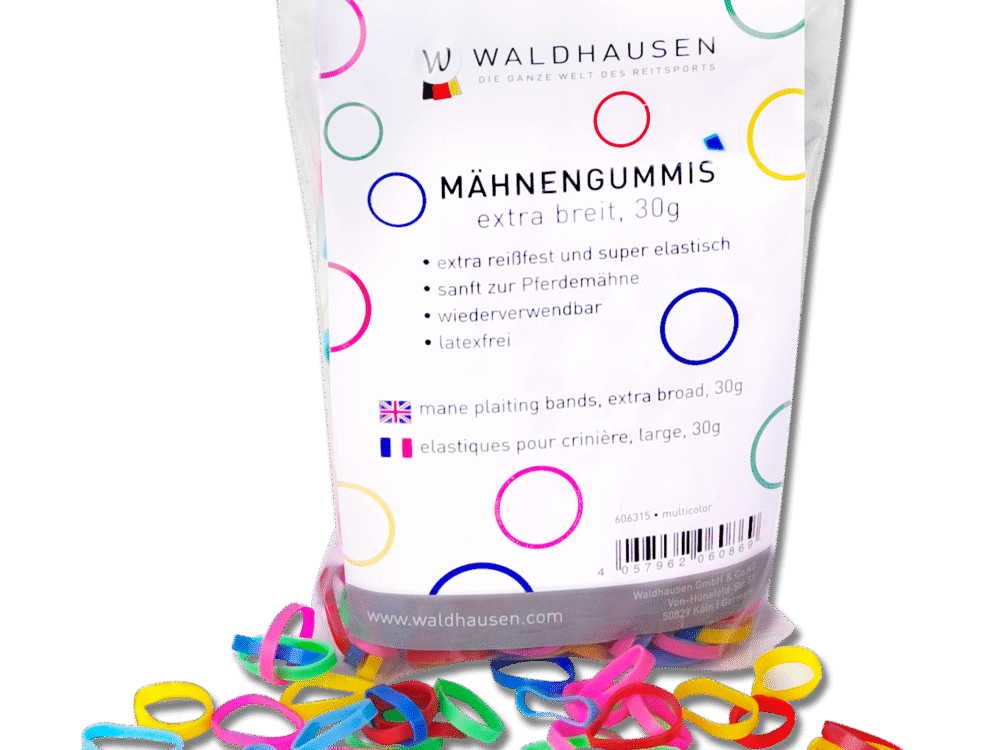 Waldhausen Rubber Braiding Bands extra wide, multicolor, 30 g