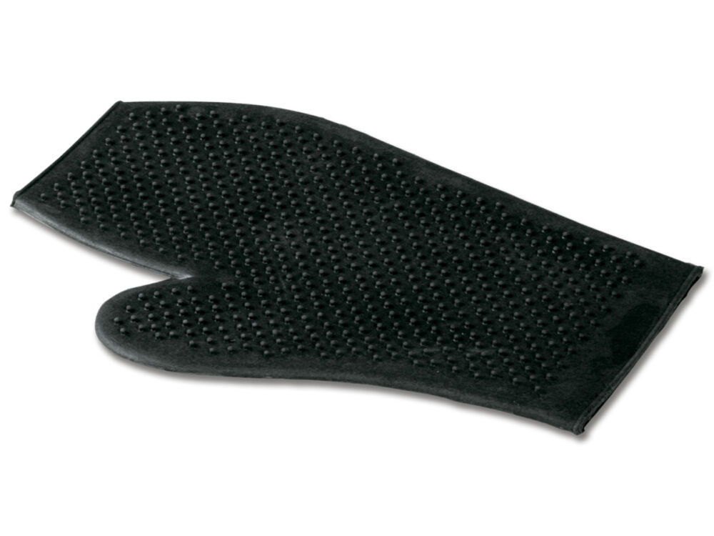 Waldhausen Rubber Grooming Glove, black