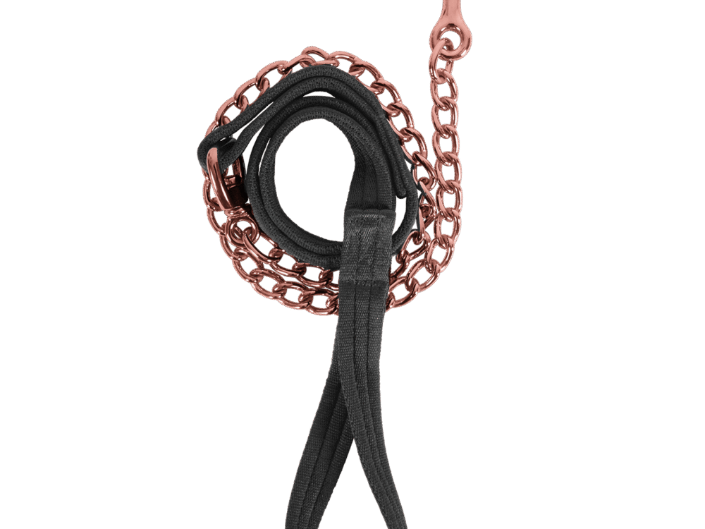 Waldhausen Loodriem Zacht, 90 cm + 75 cm, zwart roségoud