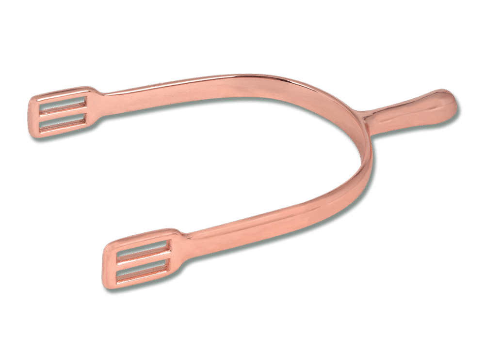Sporen roségoud met bandjes, dames, 20 mm