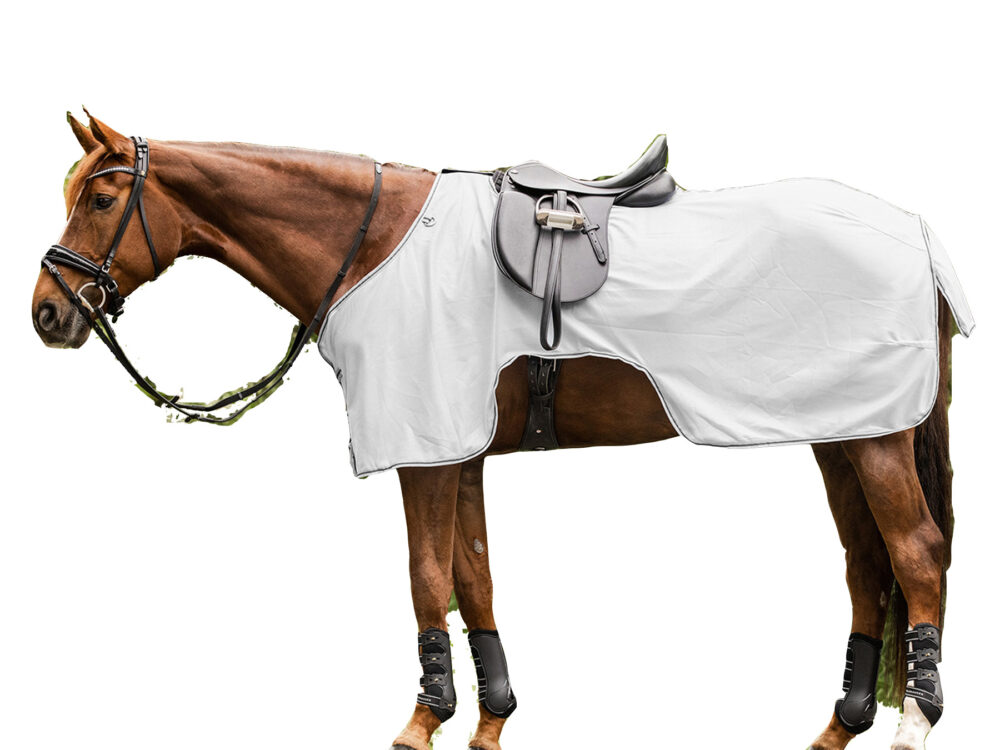 Waldhausen vliegendeken Protect met zadeluitsparing, zilvergrijs, 115 cm.