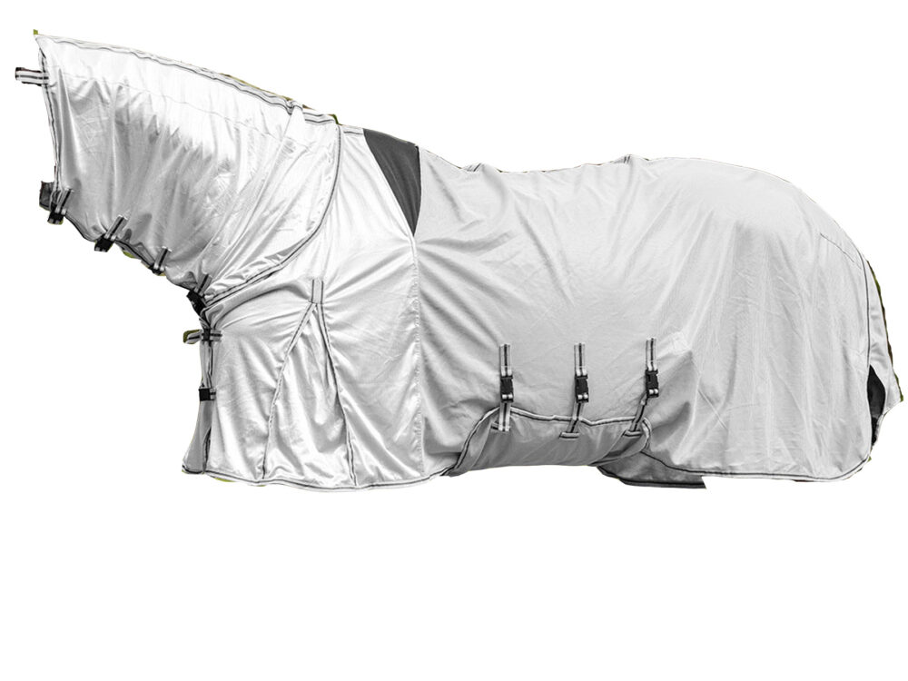 Waldhausen eczeem-vliegendeken Protect, zilvergrijs/grijs, 115 cm