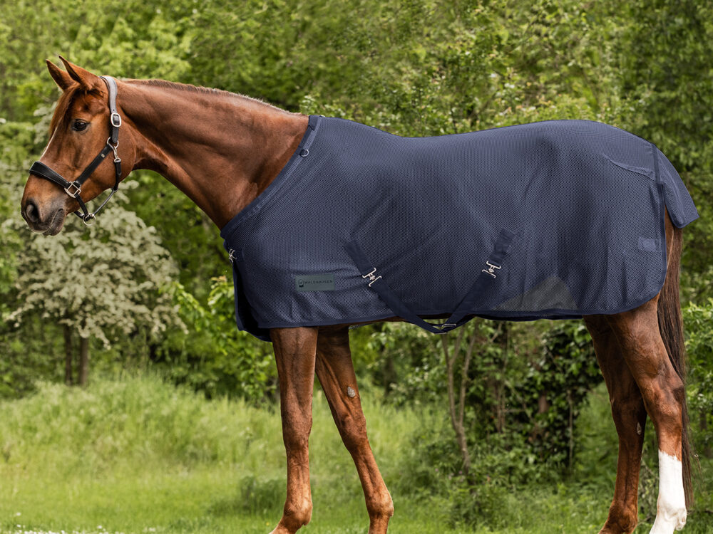 Waldhausen Vliegendeken Comfort met buikflap, nachtblauw, 125 cm