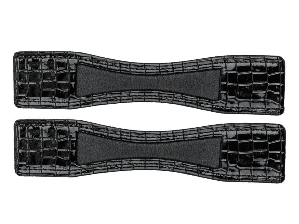 Waldhausen Patentleather Spur Protector, black with croco optic