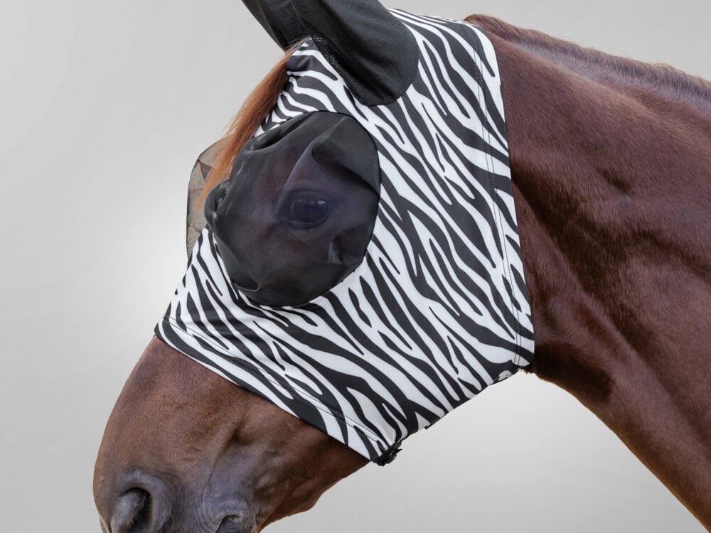 Waldhausen Vliegenmasker Puck Zebra, zwart/wit
