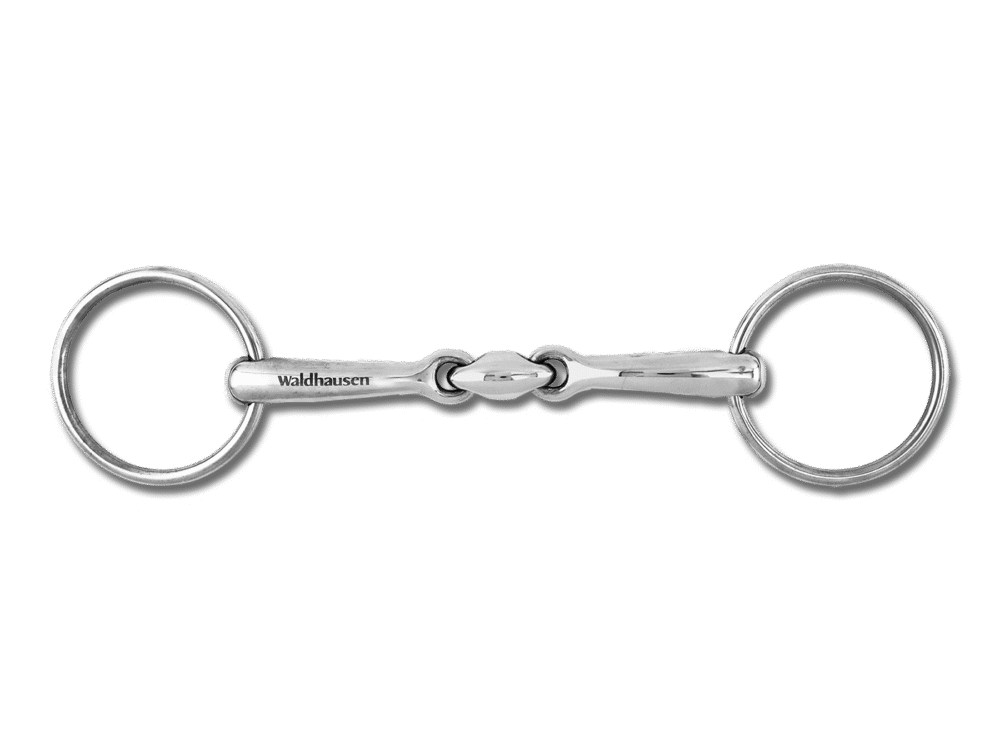 Waldhausen Bradoon Bit double broken SS solid, T:14mm,W:11,5 cm,R:5,5cm