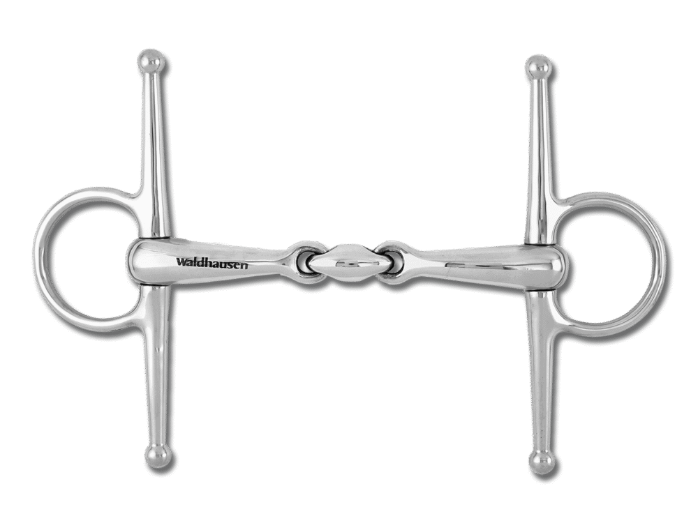 Waldhausen Full Cheek watertrens, dubbel gebroken, roestvrij staal, massief, mondstukdikte: 16 mm, breedte: 12,5 cm.