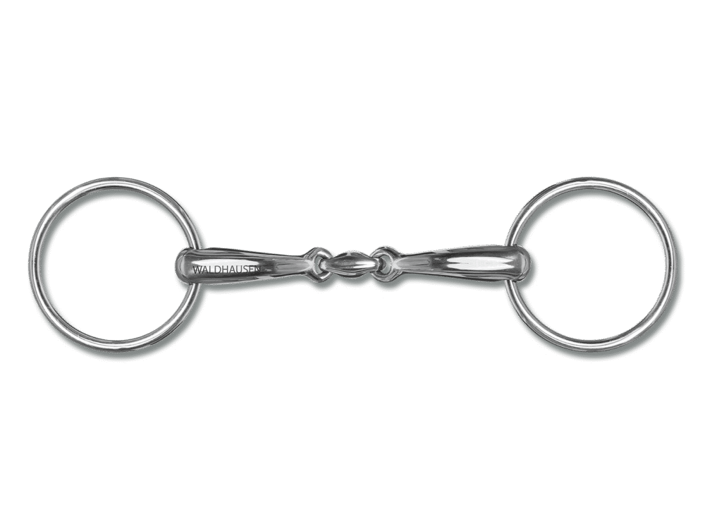 Dubbelgebroken anatomische trensbit SS, R: 7 cm, D: 16 mm, B: 12,5 cm
