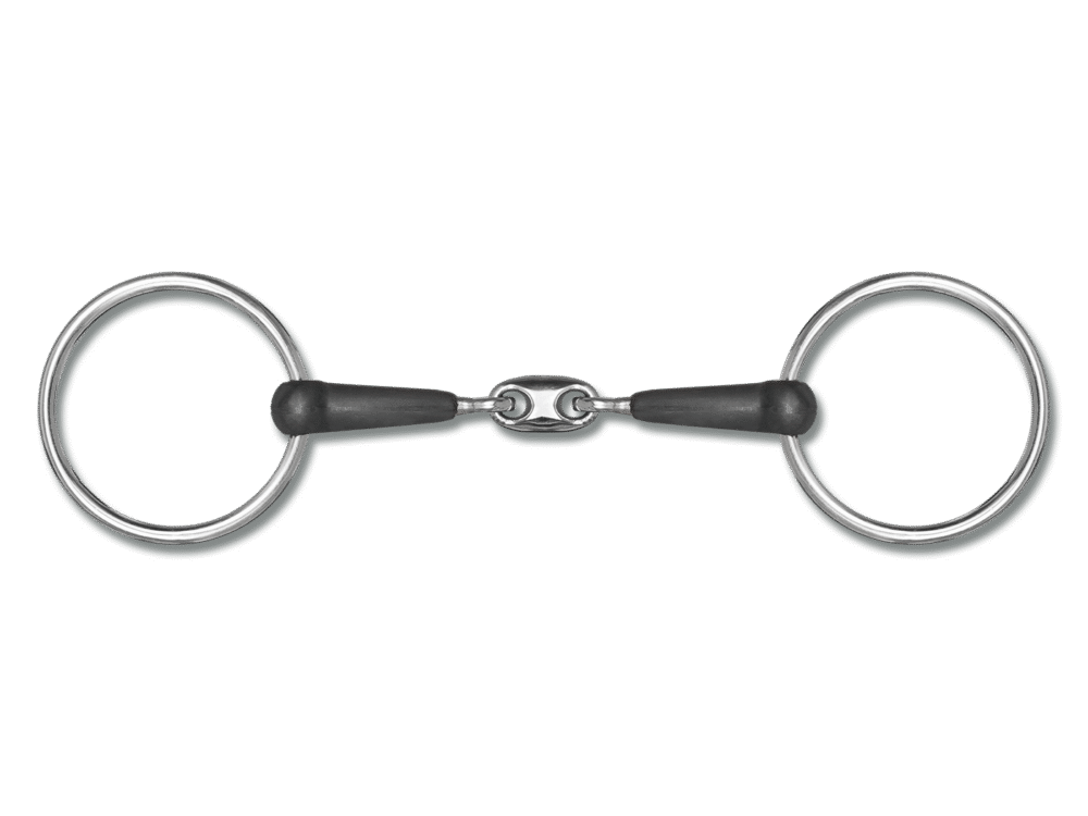 Waldhausen Rubber Snaffle Bit with olive, R:6cm, T: 1,5cm, W: 10,5cm