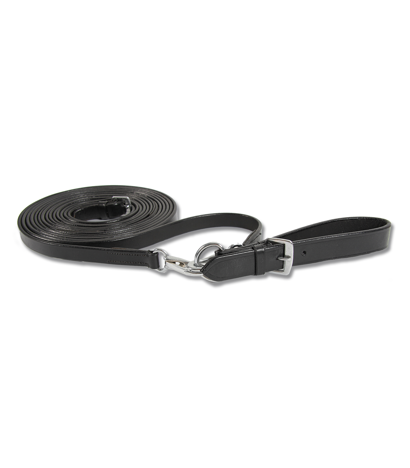 Waldhausen Draw Reins Leather, black, 15 mm