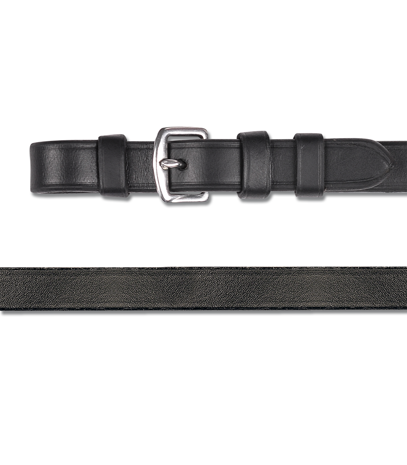 Weymouth Reins, leather 12 mm, black with buckles