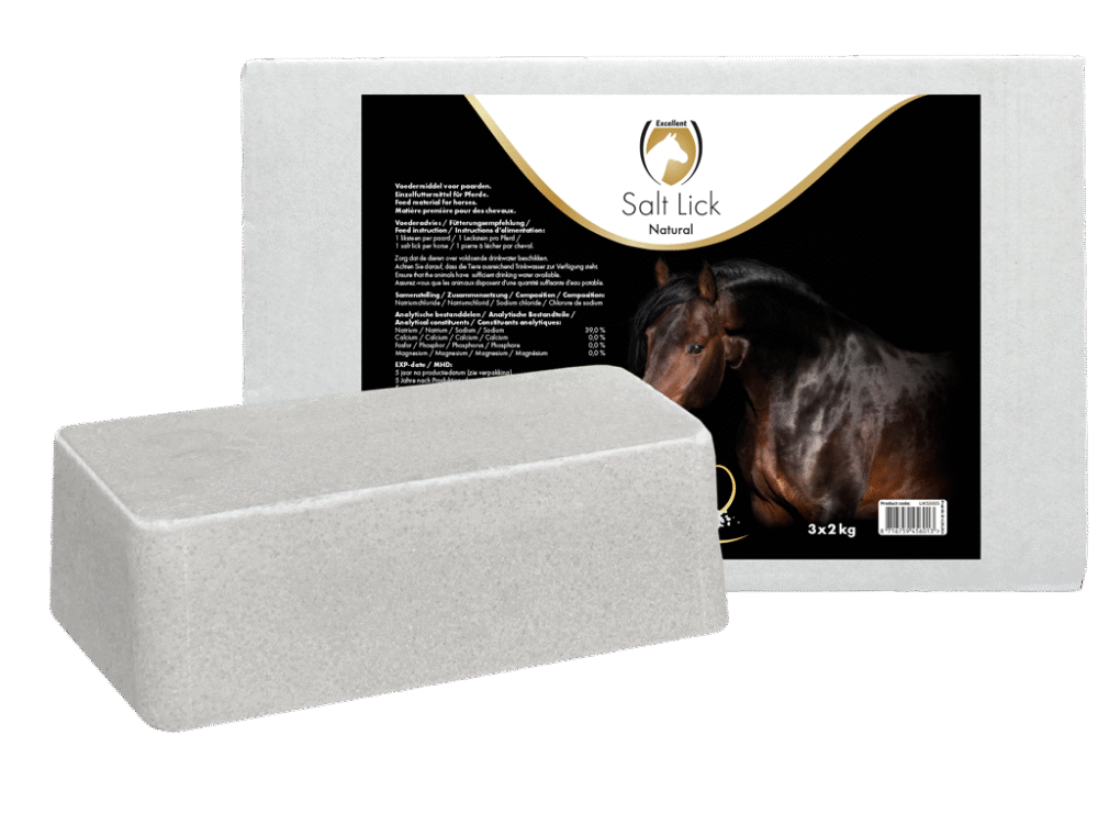 Excellent Horse Salt Lick Naturel 3 x 2 kg