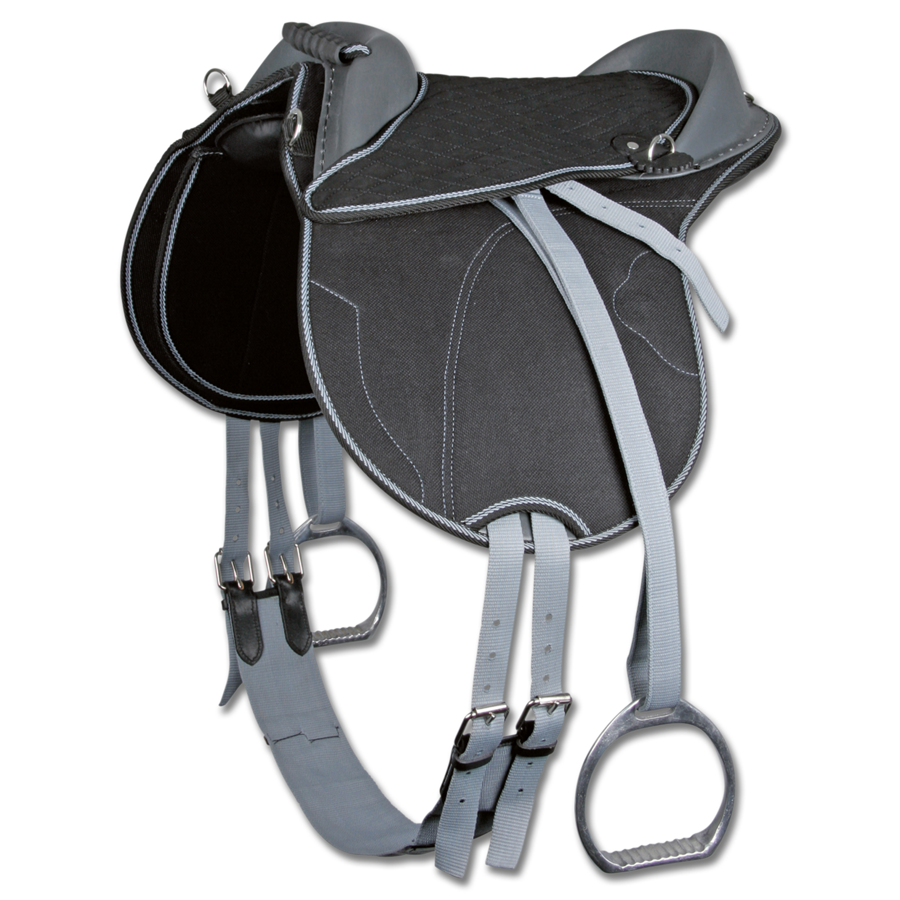 Waldhausen Pony Rider-Pad Kids complete, black/grey, 15"/38 cm