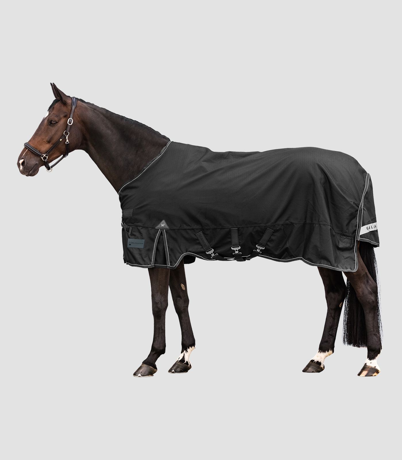 Waldhausen Scandic Outdoordeken 300 g, black, 125 cm
