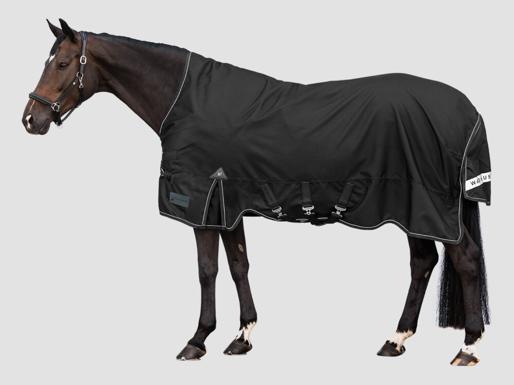 Waldhausen Scandic, High Neck Light Outdoordeken black, 125 cm