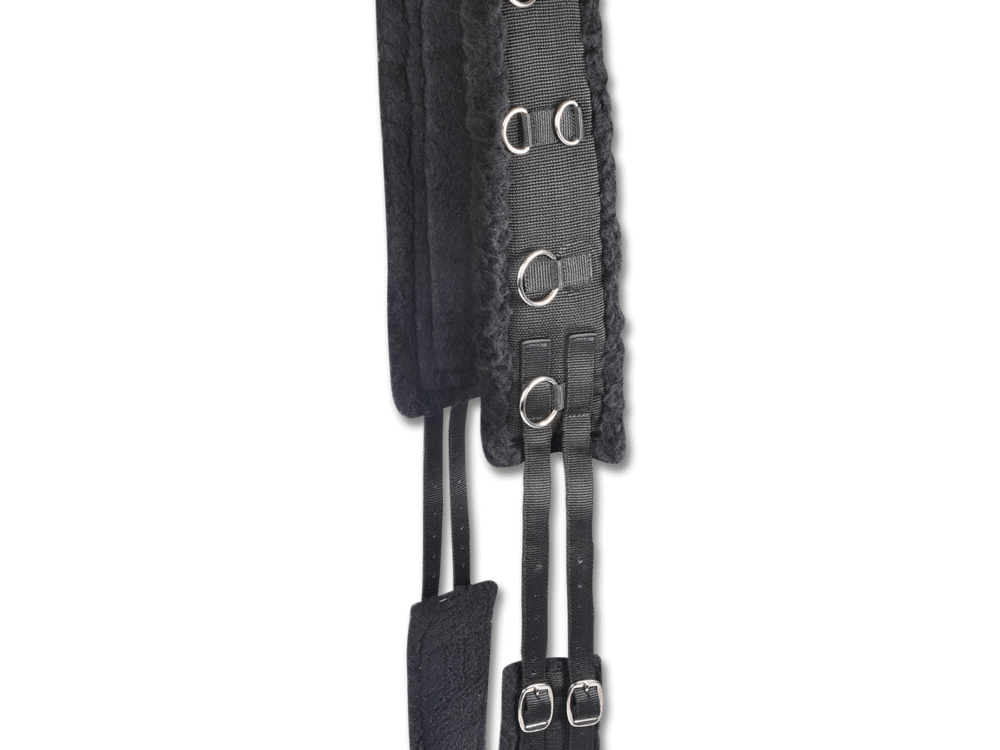 Waldhausen Longeersingel teddyfleece, zwart, pony