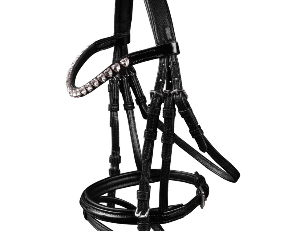 Waldhausen Hoofdstel Happy Hearts, black, Minishetty