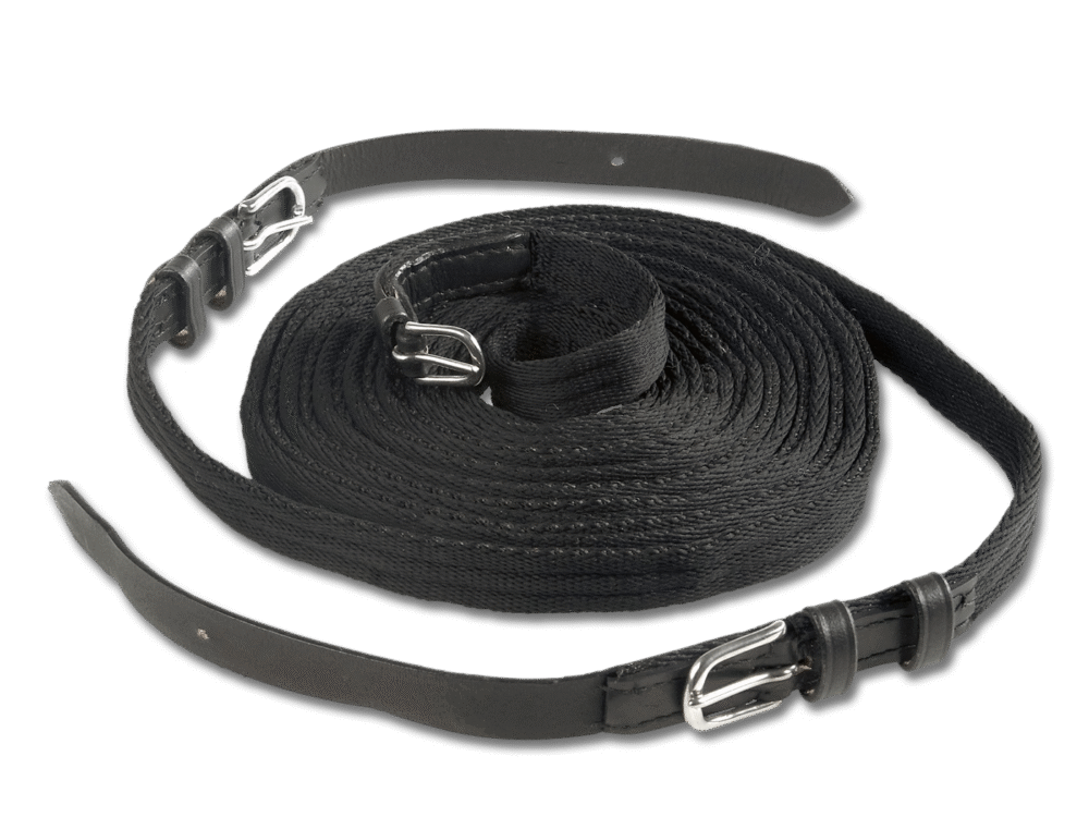 Waldhausen Single Harness Driving Reins, black, Pony