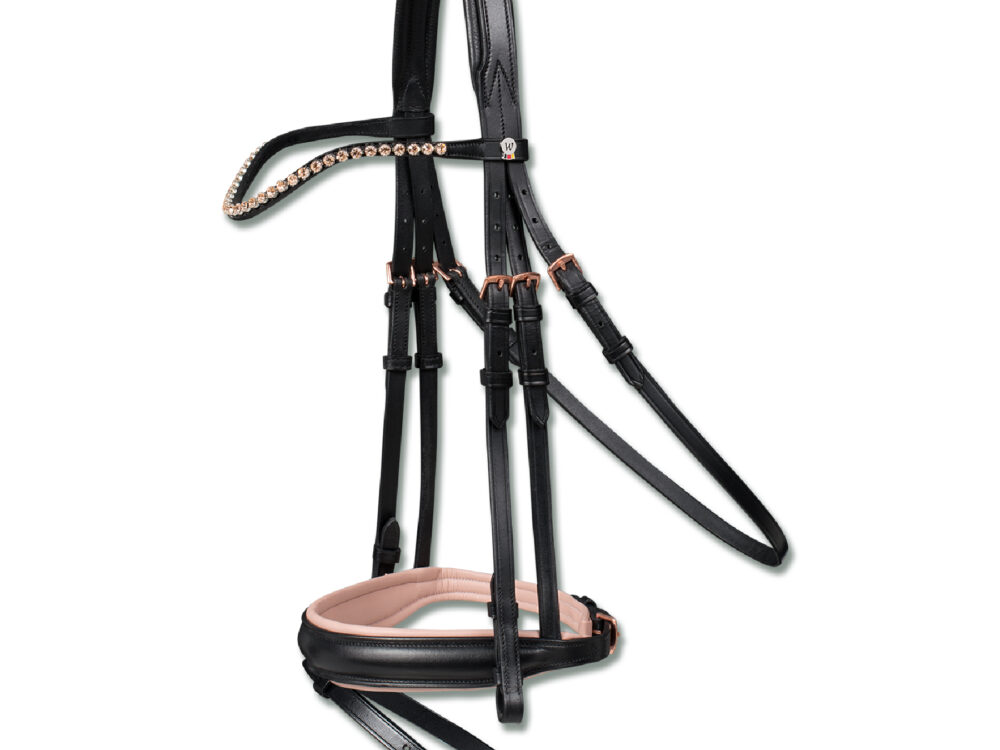 Waldhausen hoofdstel X-Line Rosé, comb., black, Cob
