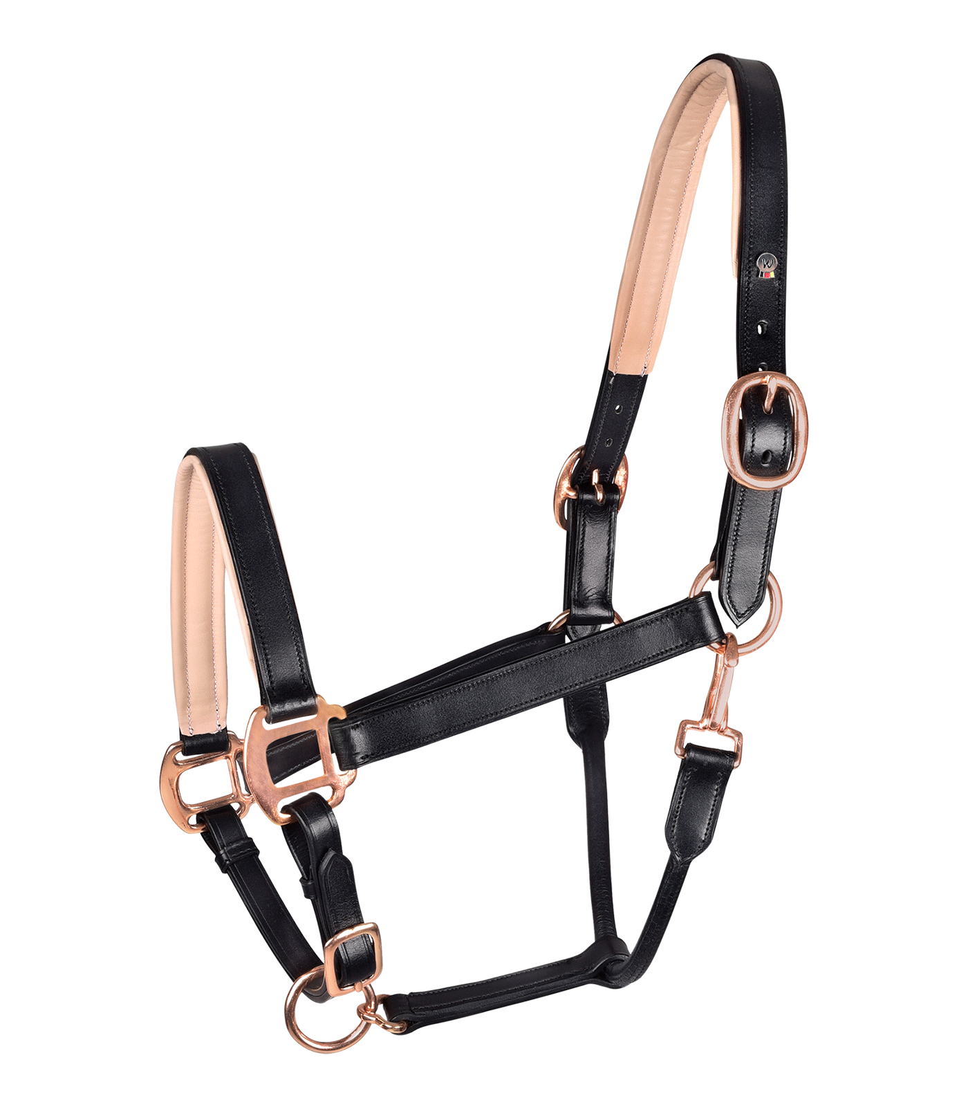 Waldhausen leren halster Rosé, X-Line, black, Cob