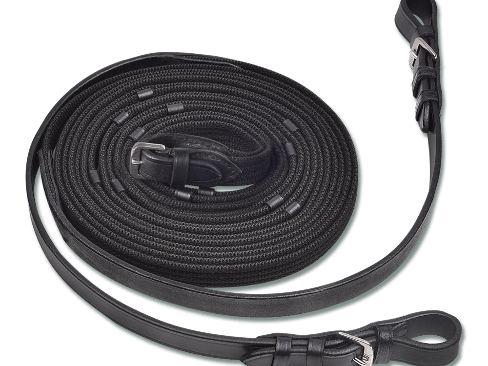 waldhausen lange teugel X-Line 3m, webmaterial, 19mm, black