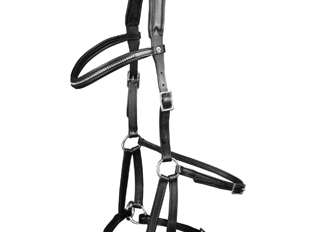 waldhausen Bitloos hoofdstel Supersoft Nuova, X-Line, zwart, Pony