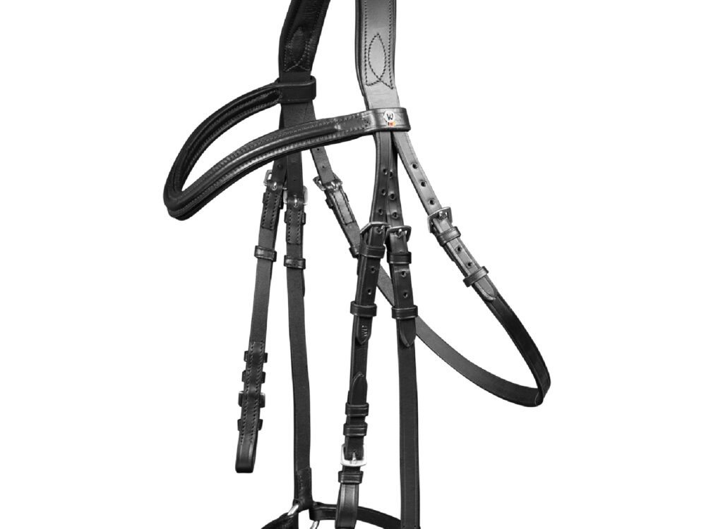 waldhausen hoofdstel X-line Hannover verlaagde neusriem, zwart, Pony