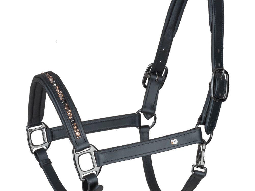 Waldhausen Leren Halster Crystal Zwart Pony
