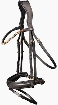 Waldhausen Bridle X-Line Goldheart, pullback comb., black, PON