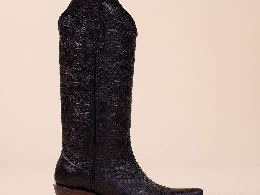 La Pintura cowboyboots black flower